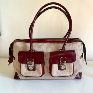 Dooney & Bourke Signature Anniversary Pocket Tote Saddle Brown Leather Handbag